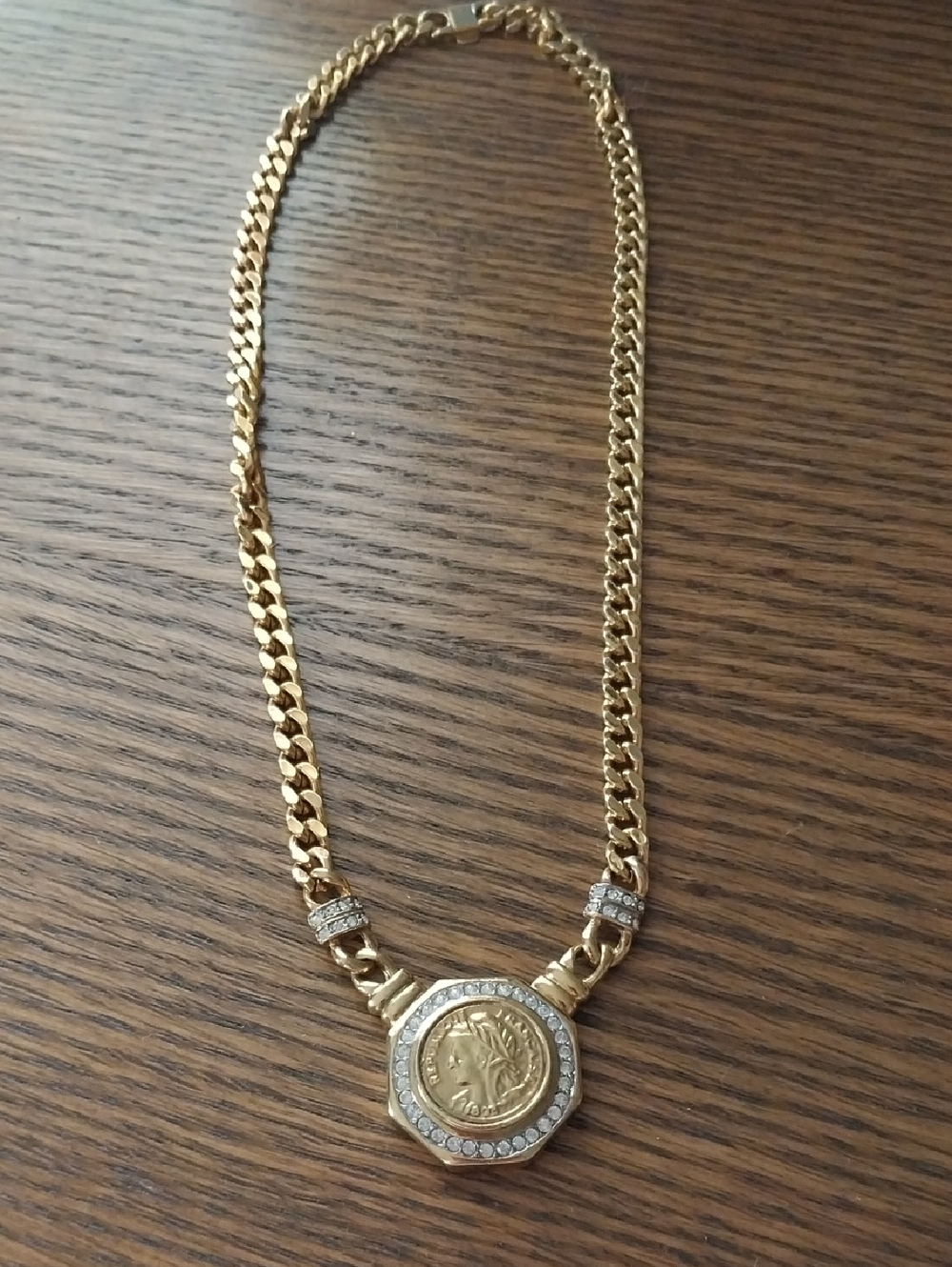 Gold-Tone Medallion Coin Necklace - Women Jewelry